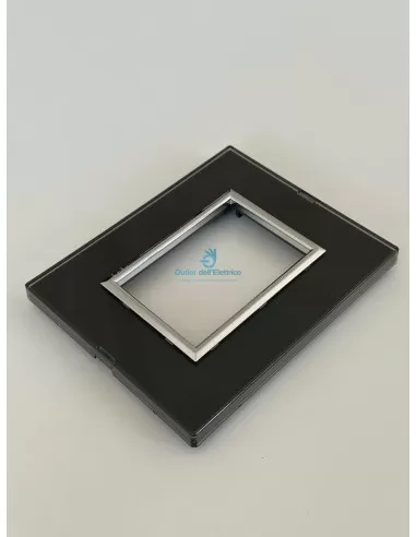 Marlanvil 7253.TI.NF.C Qube 3p plate techno-ice black glitter-cr/c